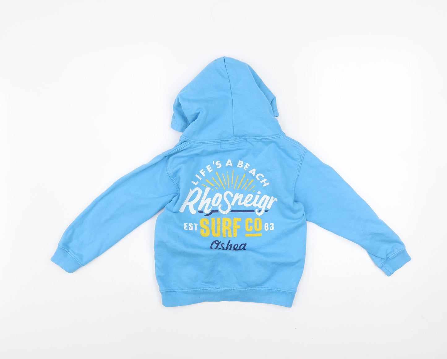 O'Shea Boys Blue Pullover Hoodie M Graphic Surf Logo Cotton Blend