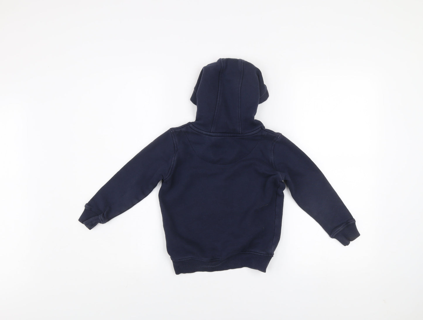 Jack Wills Boys Blue Pullover Hoodie 5-6 Years Embroidered Logo Fleece