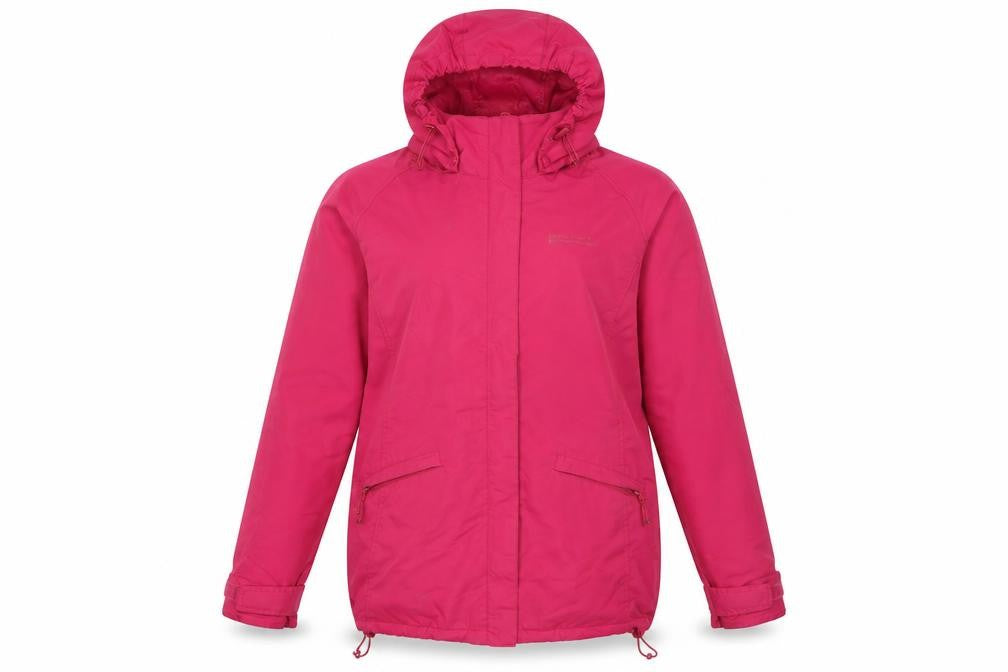 Mountain Warehouse Womens Pink Waterproof Hooded Rain Jacket Size 12