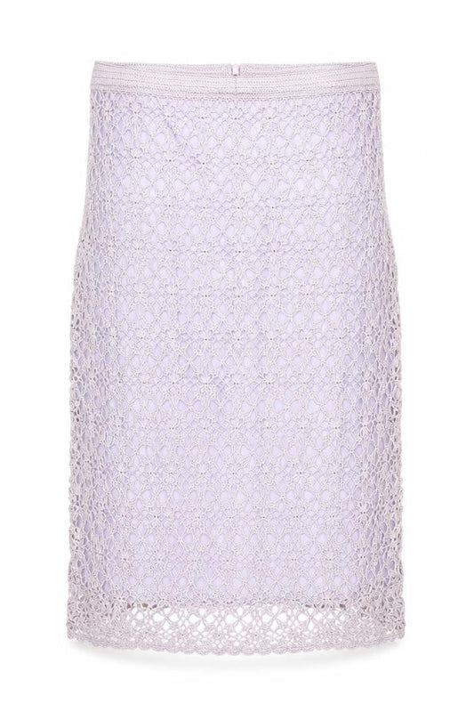 Claire Kennedy Women’s Purple Handmade Crochet Knit Skirt Size 4