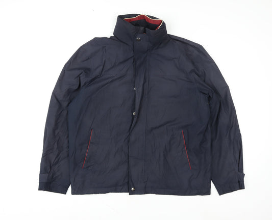 Skopes Men's Blue L Regular Mid-Length Water Resistant Jacket