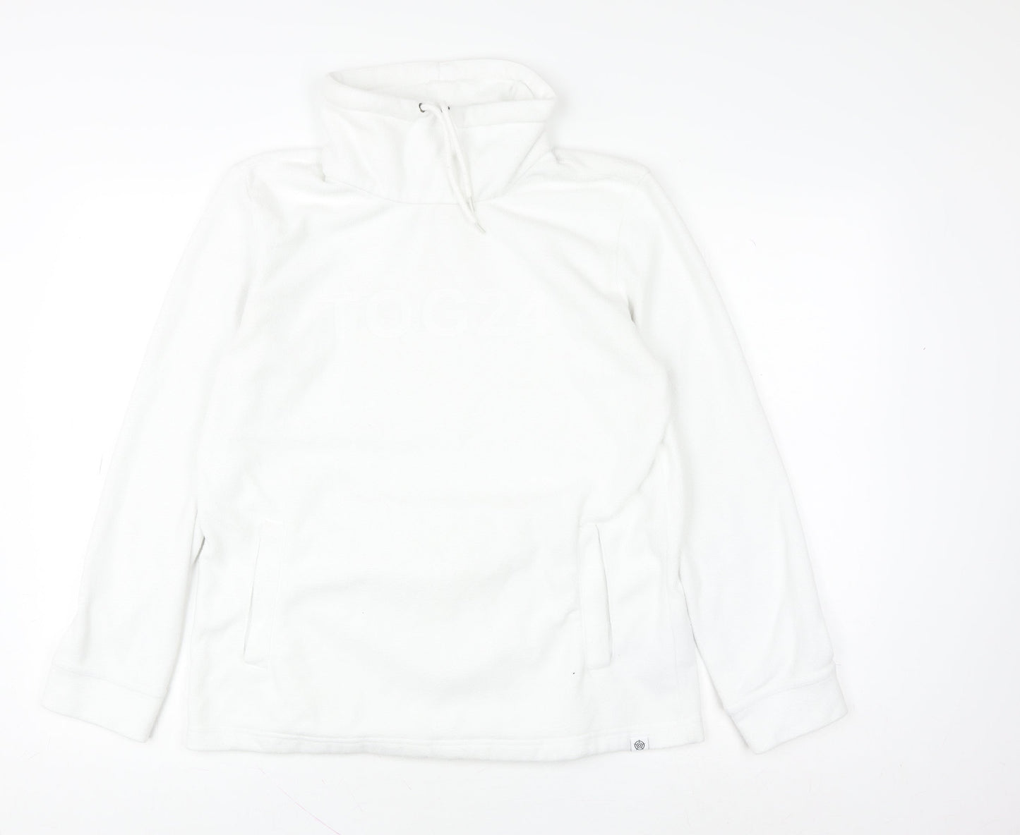TOG24 Women White Size 10 Fleece Pullover Hoodie Sweatshirt
