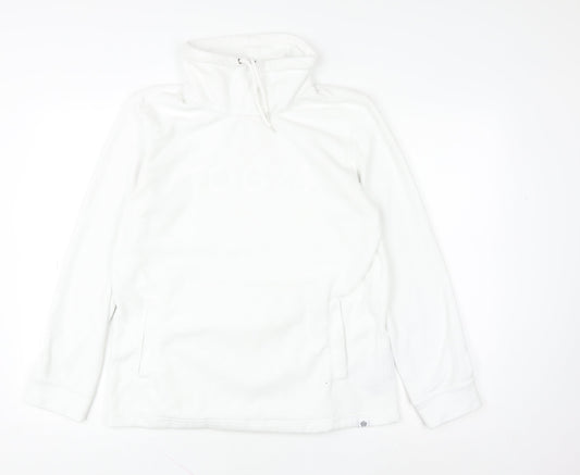 TOG24 Women White Size 10 Fleece Pullover Hoodie Sweatshirt