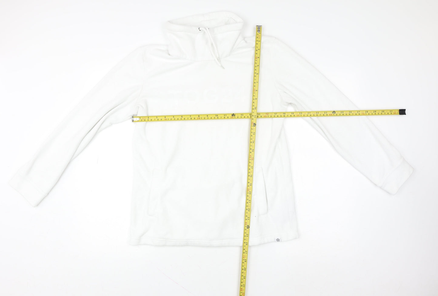 TOG24 Women White Size 10 Fleece Pullover Hoodie Sweatshirt