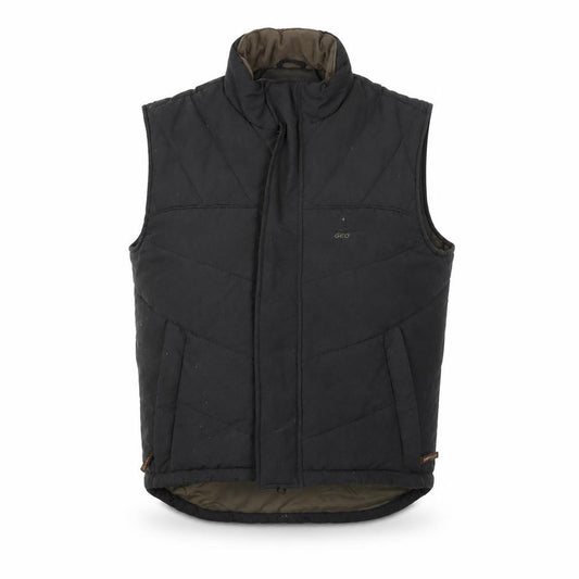 Geologic Men's Black Padded Bodywarmer Waistcoat M Outdoor Zip Vest