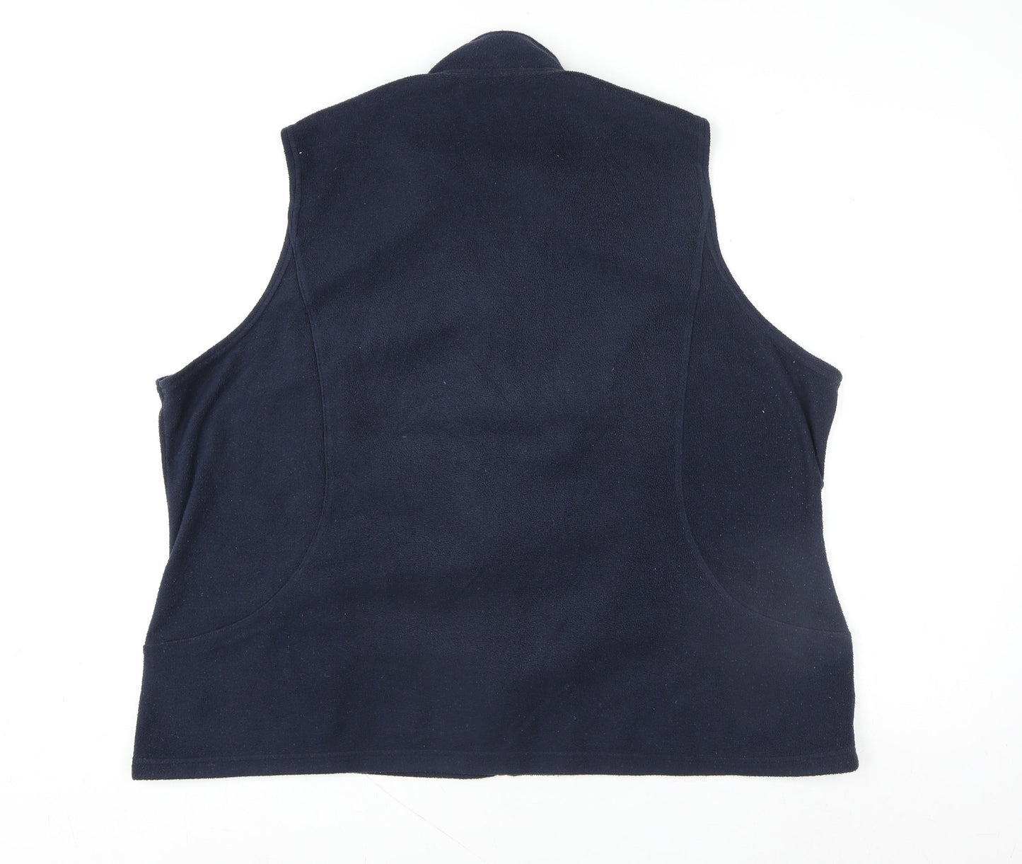 Marks and Spencer Women's Blue Fleece Zip Waistcoat Size 14