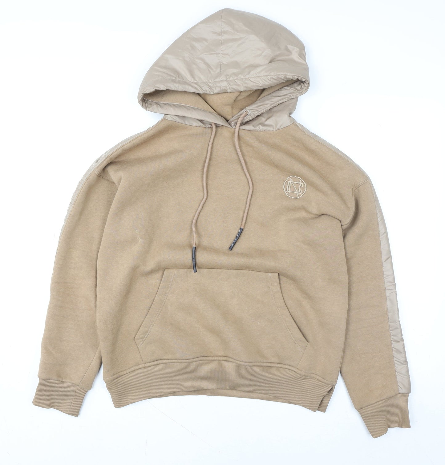 NewColor Womens Beige Hoodie Size 8 Pullover Hooded Sweatshirt