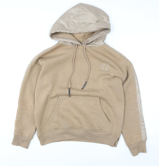 NewColor Womens Beige Hoodie Size 8 Pullover Hooded Sweatshirt