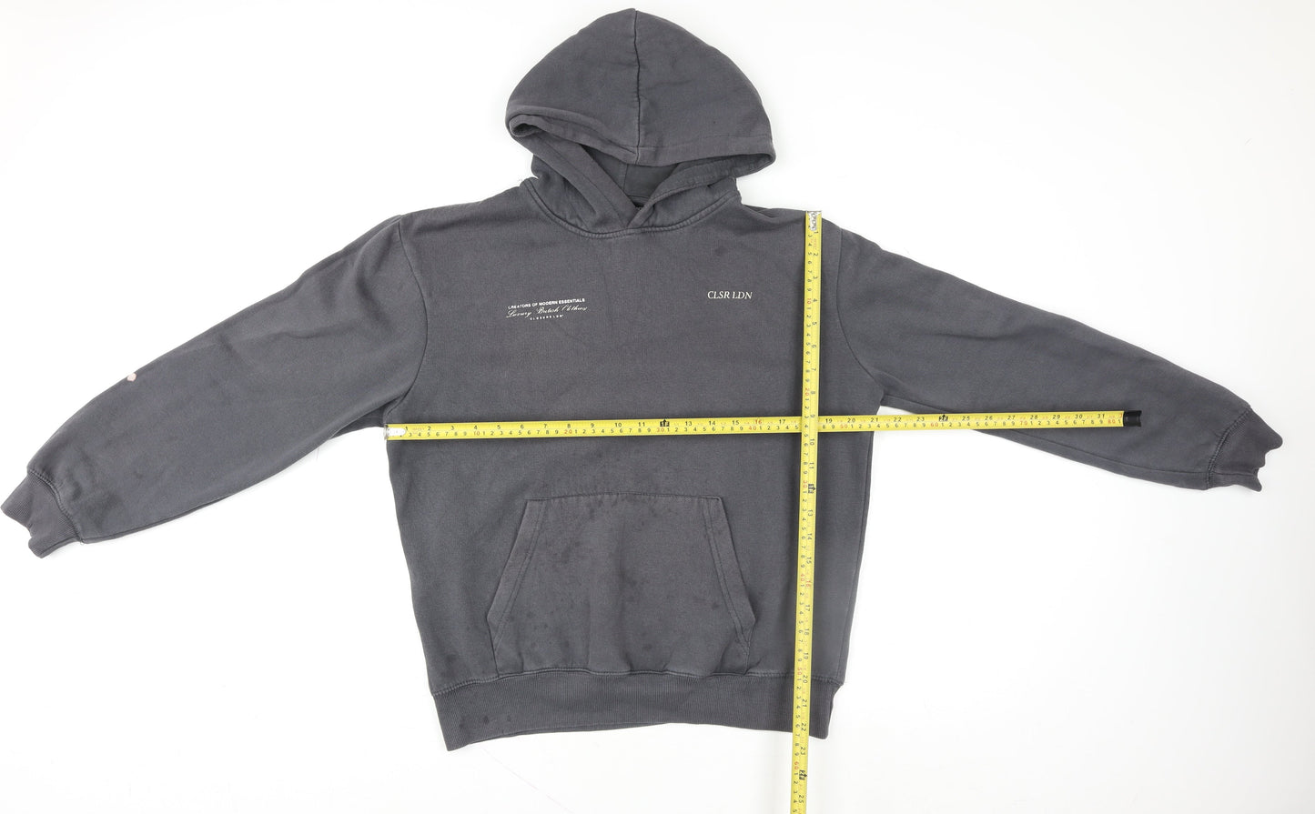 Closure LDN Women’s Grey Pullover Hoodie Size M Cotton Blend