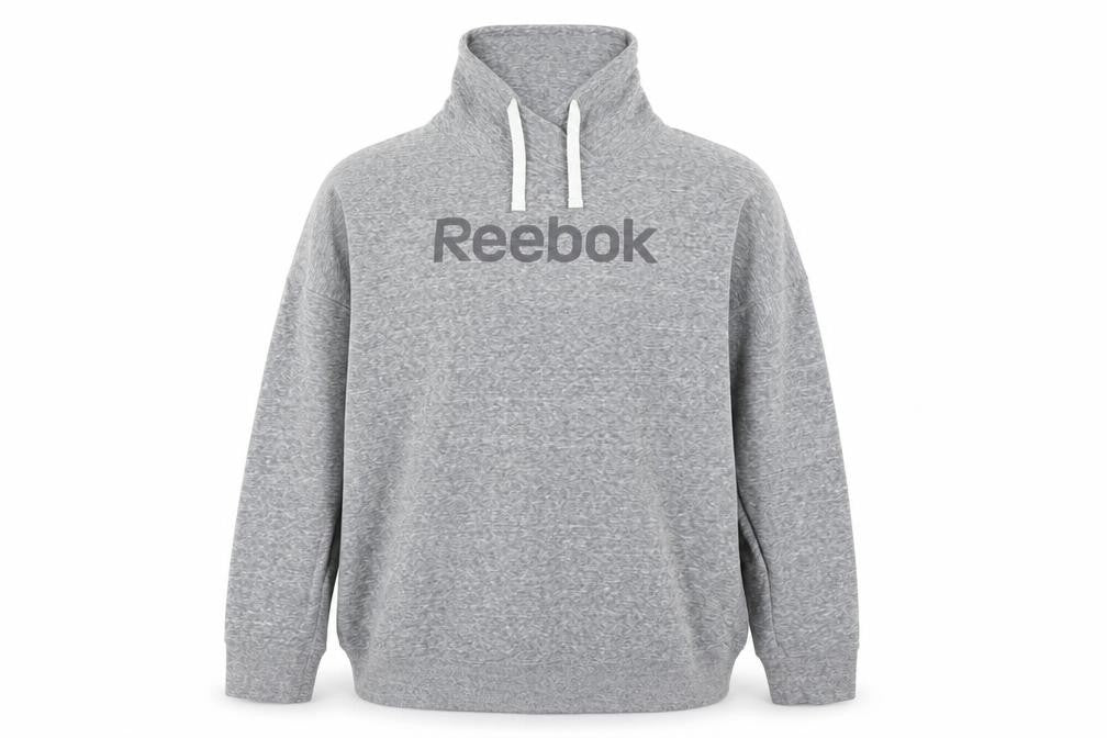 Reebok Mens Grey XL High Neck Pullover Sweatshirt