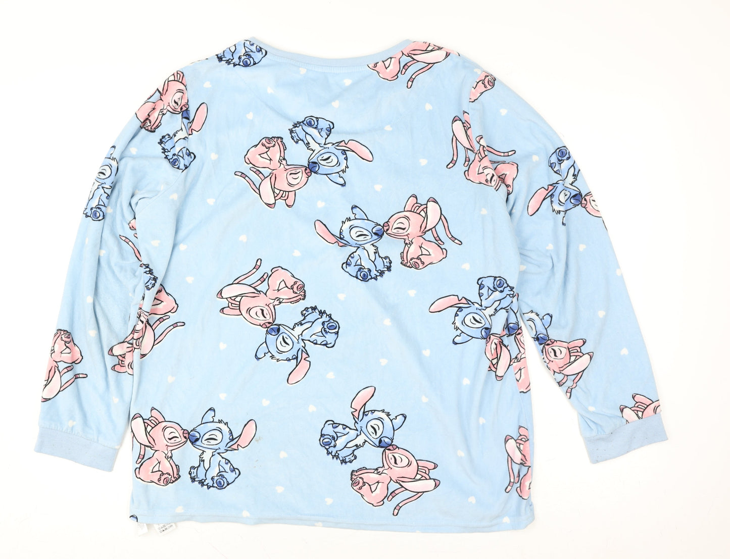 Disney Women’s Blue Stitch Long Sleeve Nightshirt Size 12