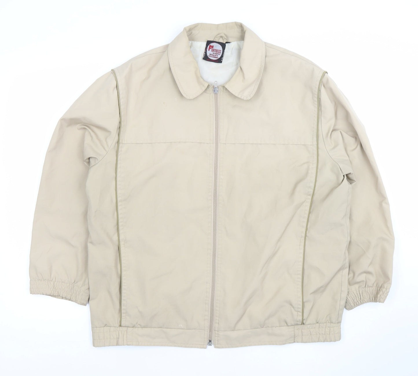 Fortress Men's Beige L Basic Zip-Up Work Jacket 44in