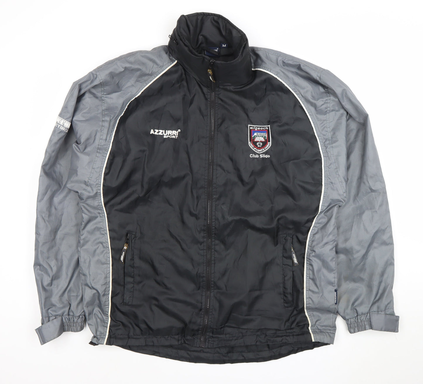 Azzurri Sport Men’s Black Mid-Length Lightweight Zip Jacket M