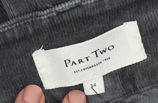 Part Two Womens Grey Corduroy Chino Trousers Size 8