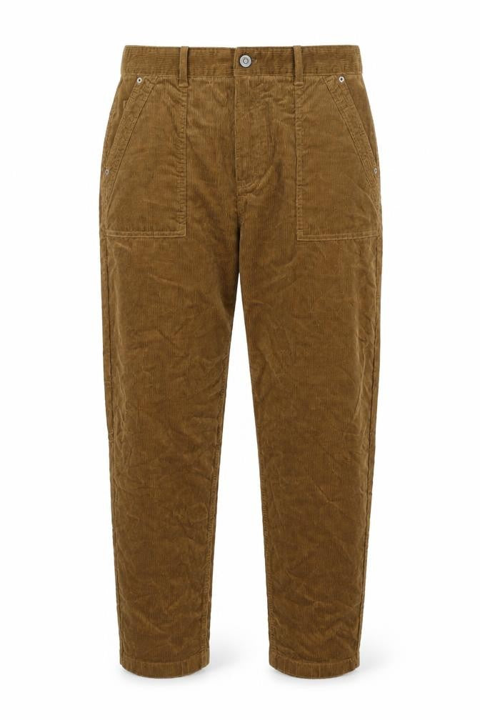 Marks & Spencer Womens Brown Corduroy Regular Fit Chino Trousers Size 14