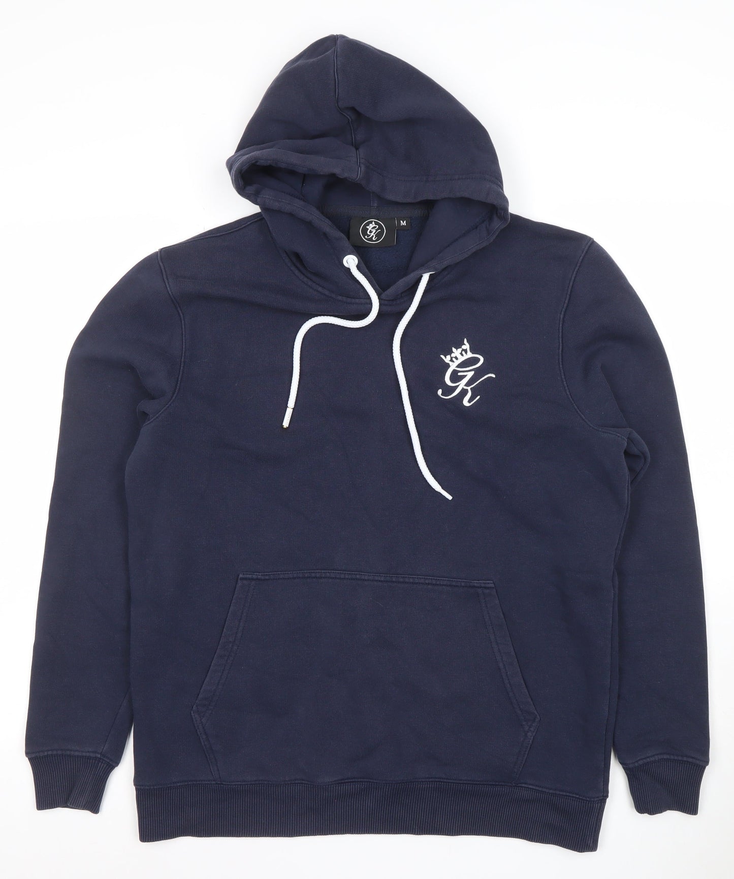 Gym King Men's Blue Pullover Hoodie Size M Fleece Logo Sweatshirt