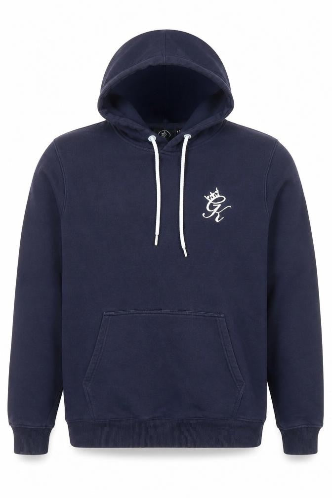 Gym King Men's Blue Pullover Hoodie Size M Fleece Logo Sweatshirt