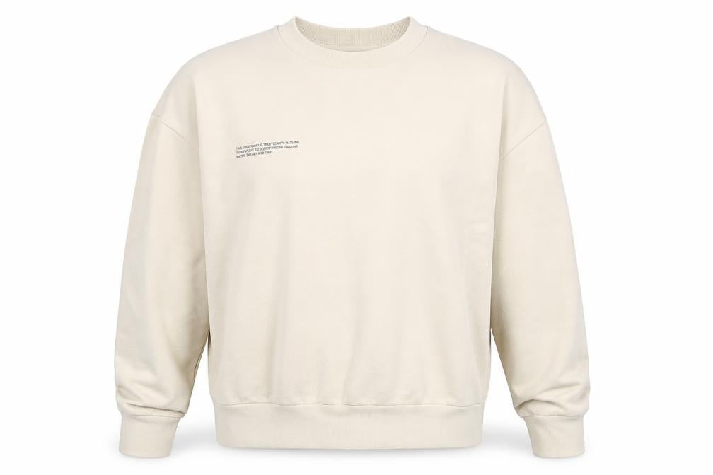 Pangaia Women's Beige Organic Cotton Pullover Sweatshirt Size S