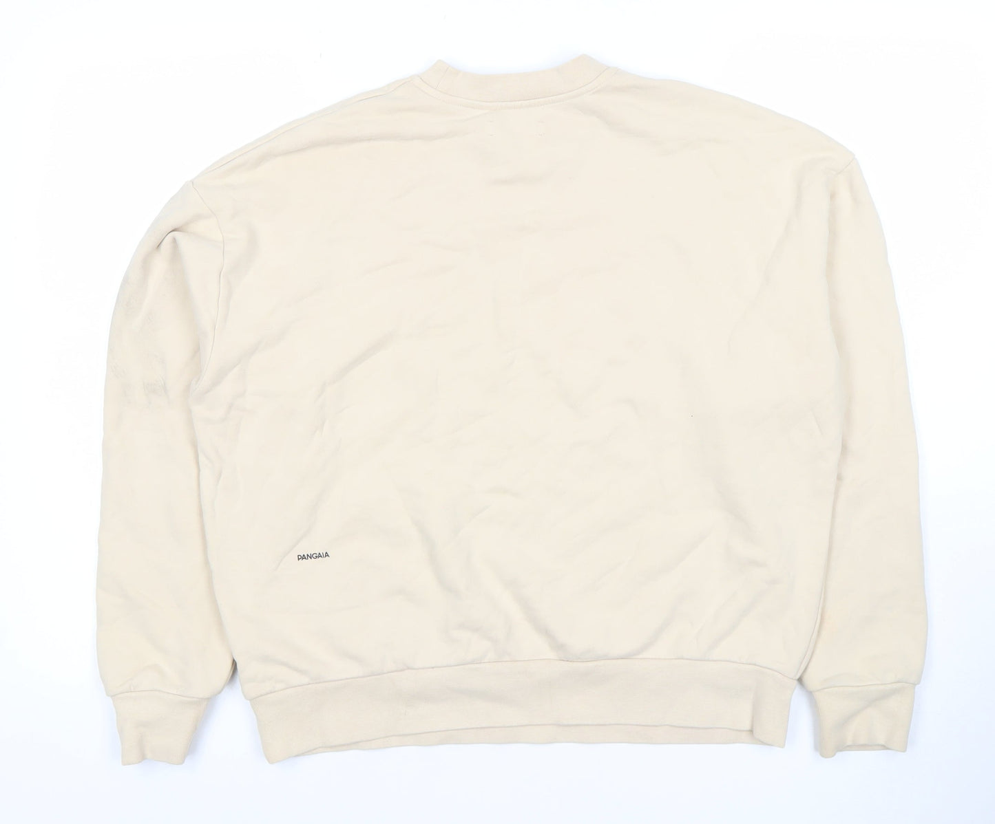 Pangaia Women's Beige Organic Cotton Pullover Sweatshirt Size S