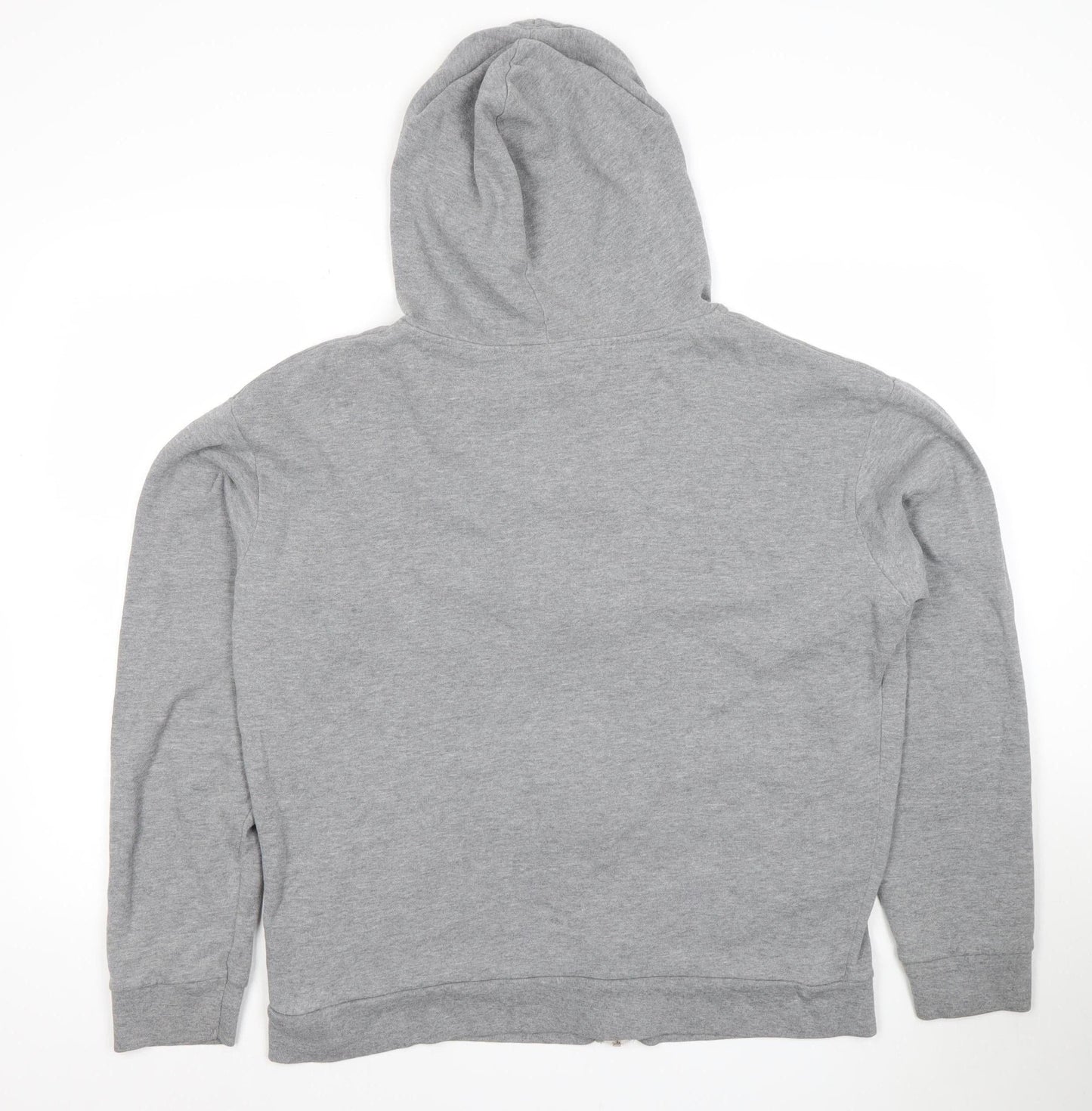 Topshop Women Grey Full Zip Hoodie UK 12 Cotton Blend Casual