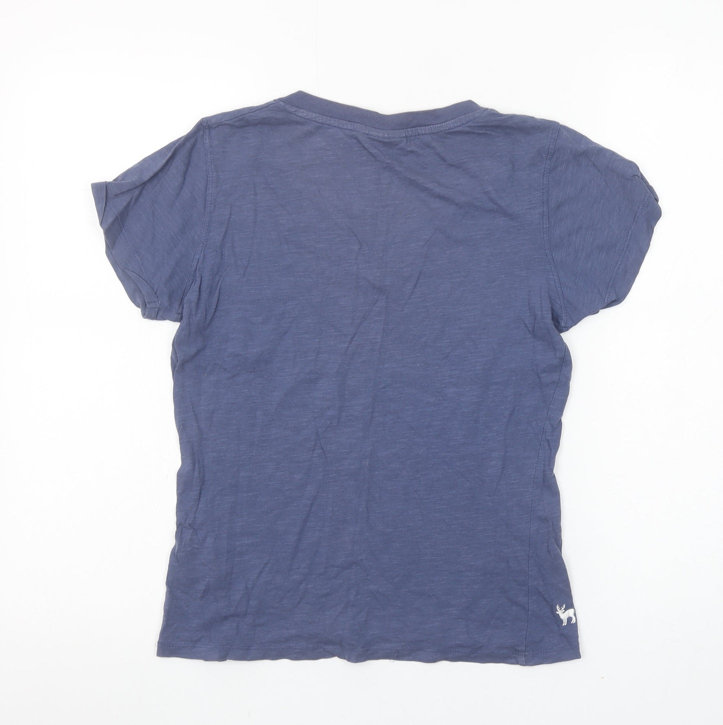 Lee Cooper Women's Blue Cotton V-Neck Short Sleeve T-Shirt Size 10