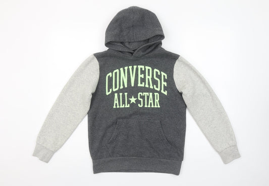 Converse Boys Grey Pullover Hoodie Medium 10-12 Years All Star Logo