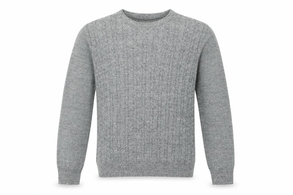 River Island Men’s Grey Knit Crew Neck Acrylic Jumper Size M
