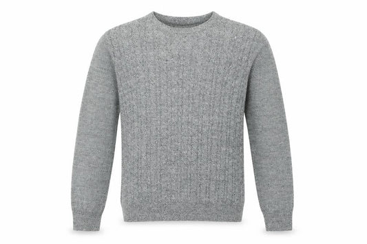 River Island Men’s Grey Knit Crew Neck Acrylic Jumper Size M