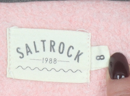 Saltrock Women Coral Pink Pullover Hoodie Size 8 Cotton Blend