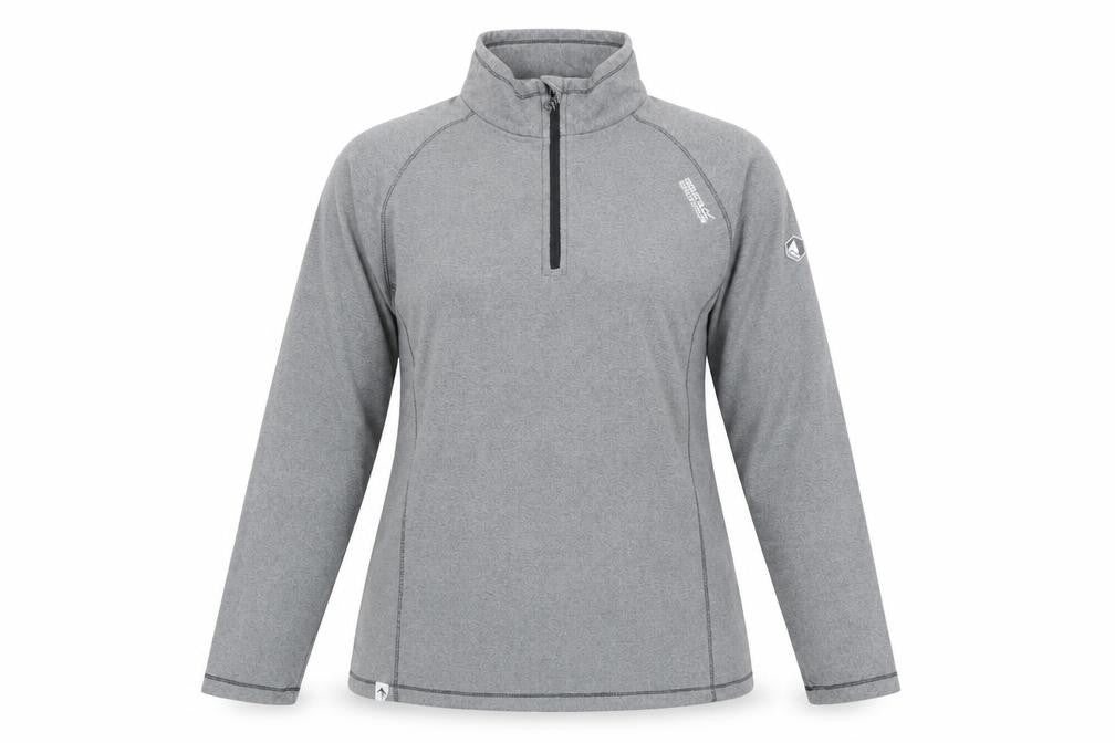 Regatta Great Outdoors Womens Grey 1/2 Zip Pullover Sweatshirt UK 14
