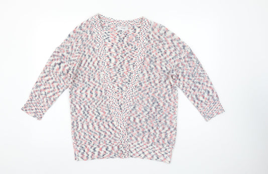 Fórmula Joven Women's Multicoloured Knit V-Neck Cardigan Size 12