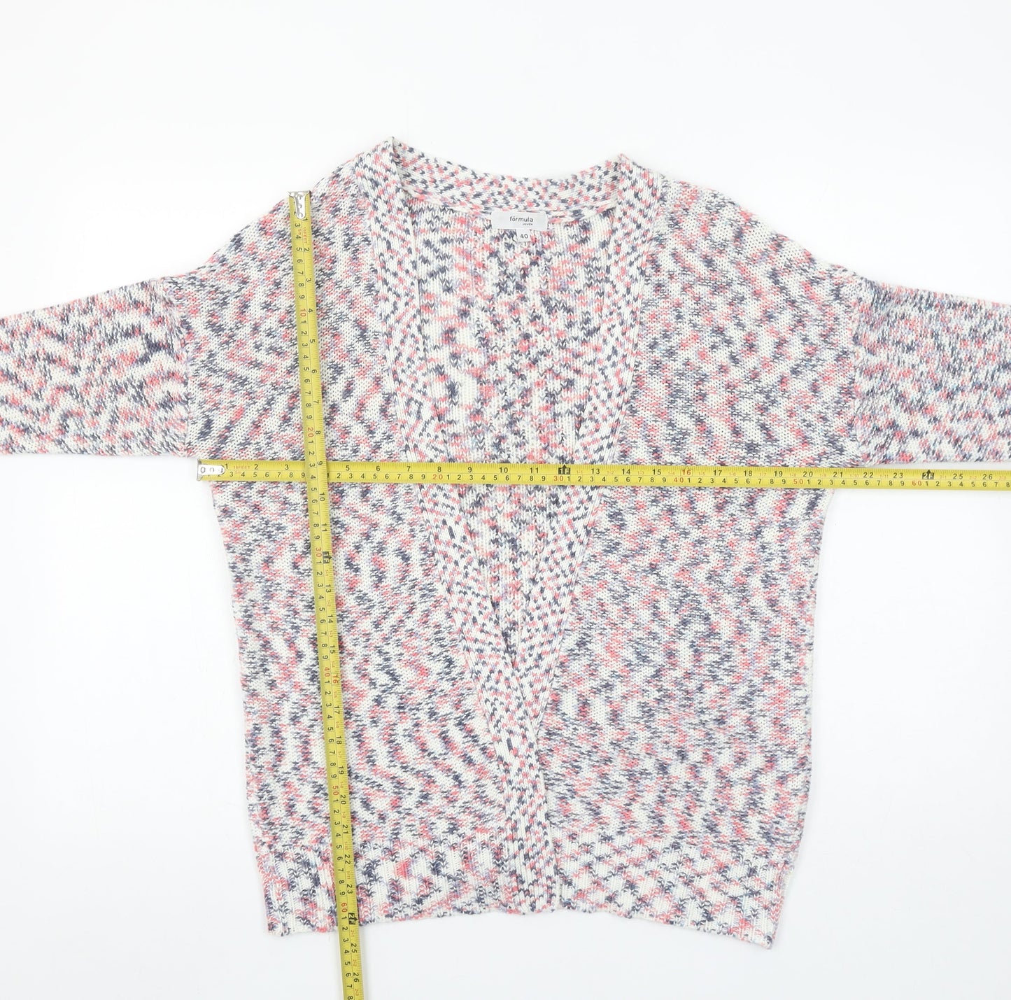 Fórmula Joven Women's Multicoloured Knit V-Neck Cardigan Size 12