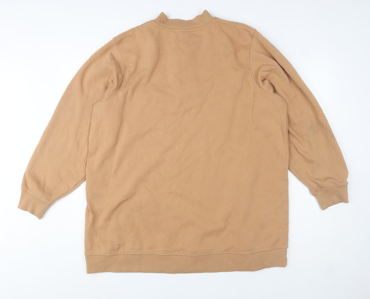 Simply Be Women’s Beige 1/2 Zip Pullover Sweatshirt Size 22