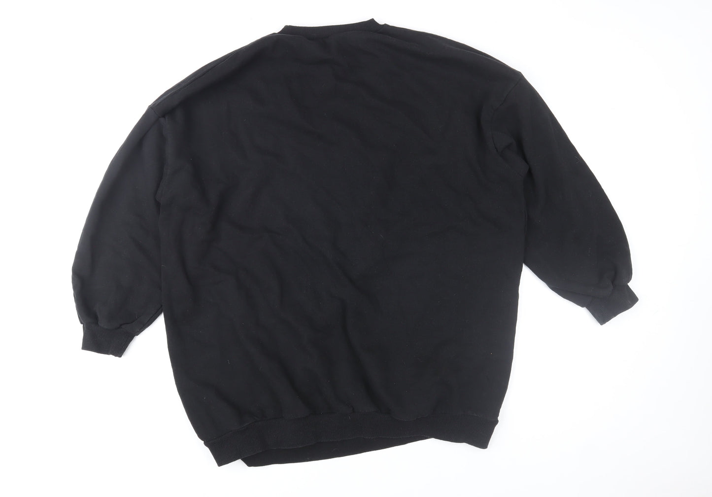 Boohoo Womens Black Size 16 Crew Neck Pullover Sweatshirt