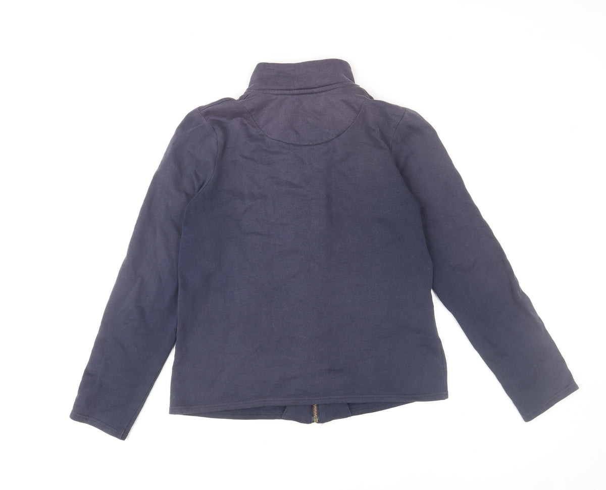 Laura Ashley Women’s Blue Cotton Petite Full Zip Jacket Size S
