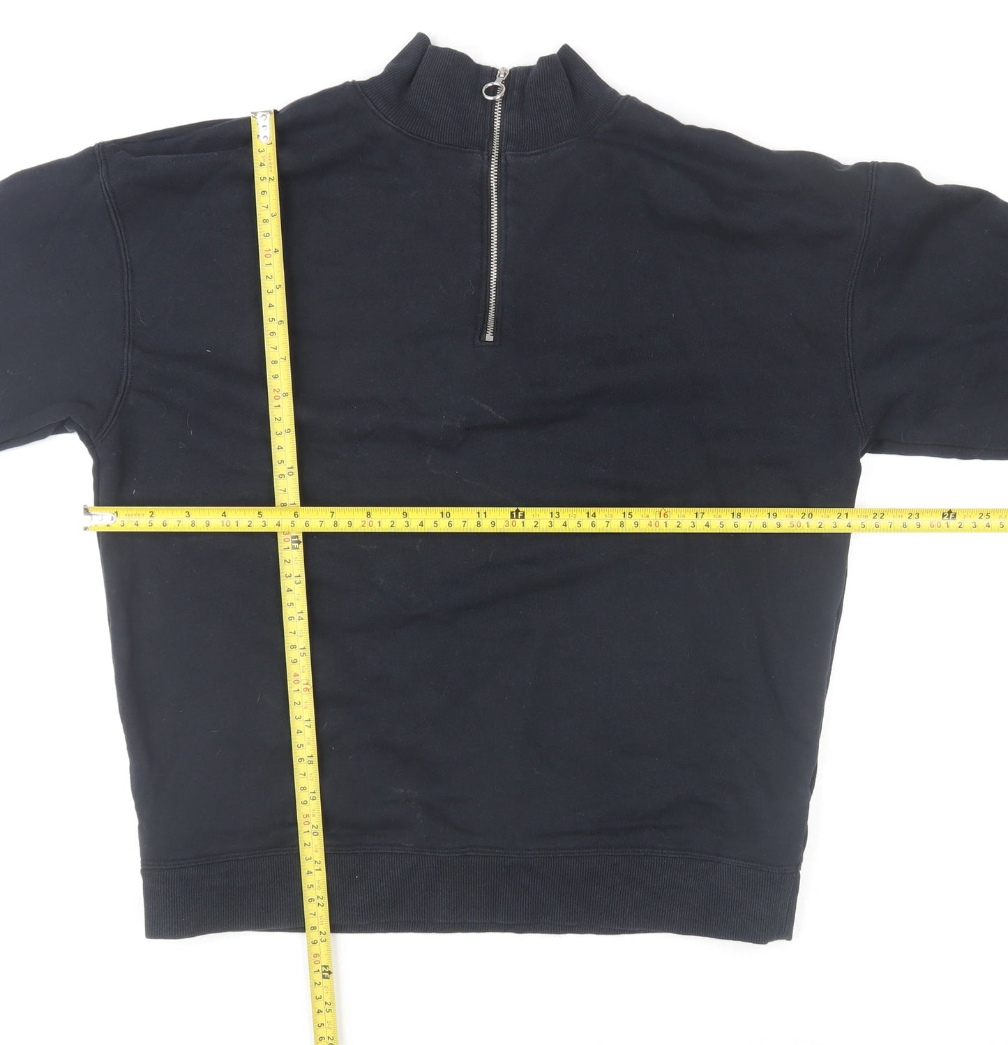 Marks and Spencer Women Black 1/2 Zip Pullover Sweatshirt Size 10