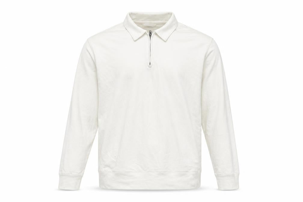 Marks & Spencer Men's Ivory Collared 1/2 Zip Sweatshirt M