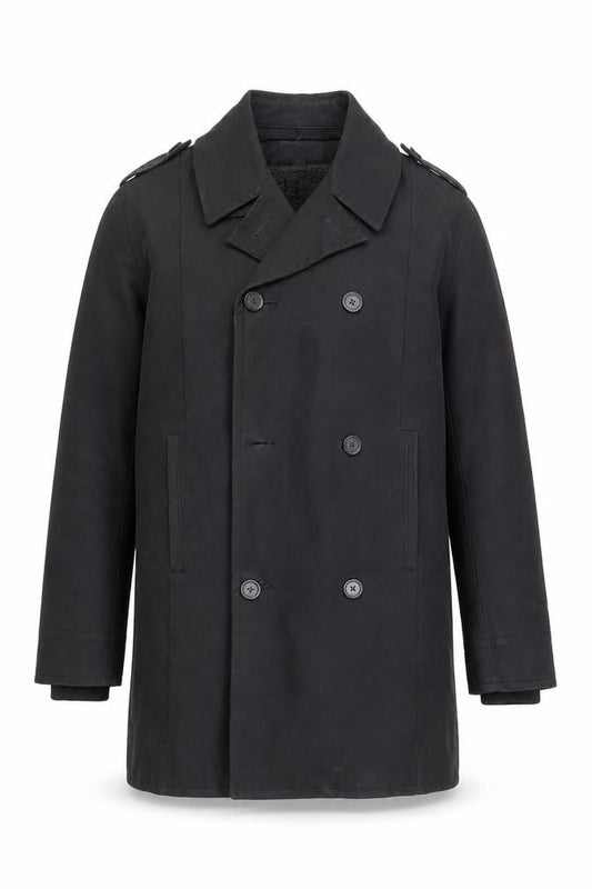 Original Penguin Men’s Black L Pea Coat Cotton Blend Winter Jacket