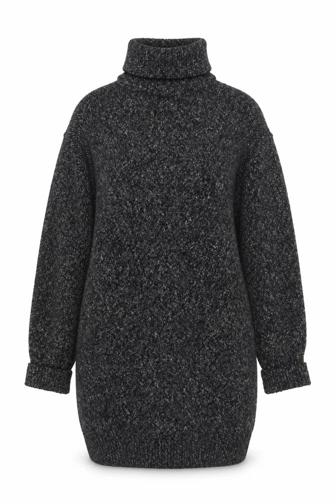 H&M Womens Grey Roll Neck Chunky Knit Jumper Size S