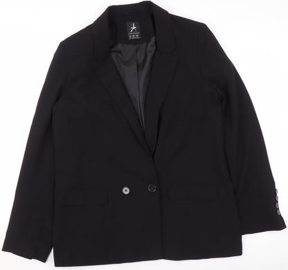 Additional front view of Atmosphere Women Black, size 14, Classic Single-Breasted Blazer