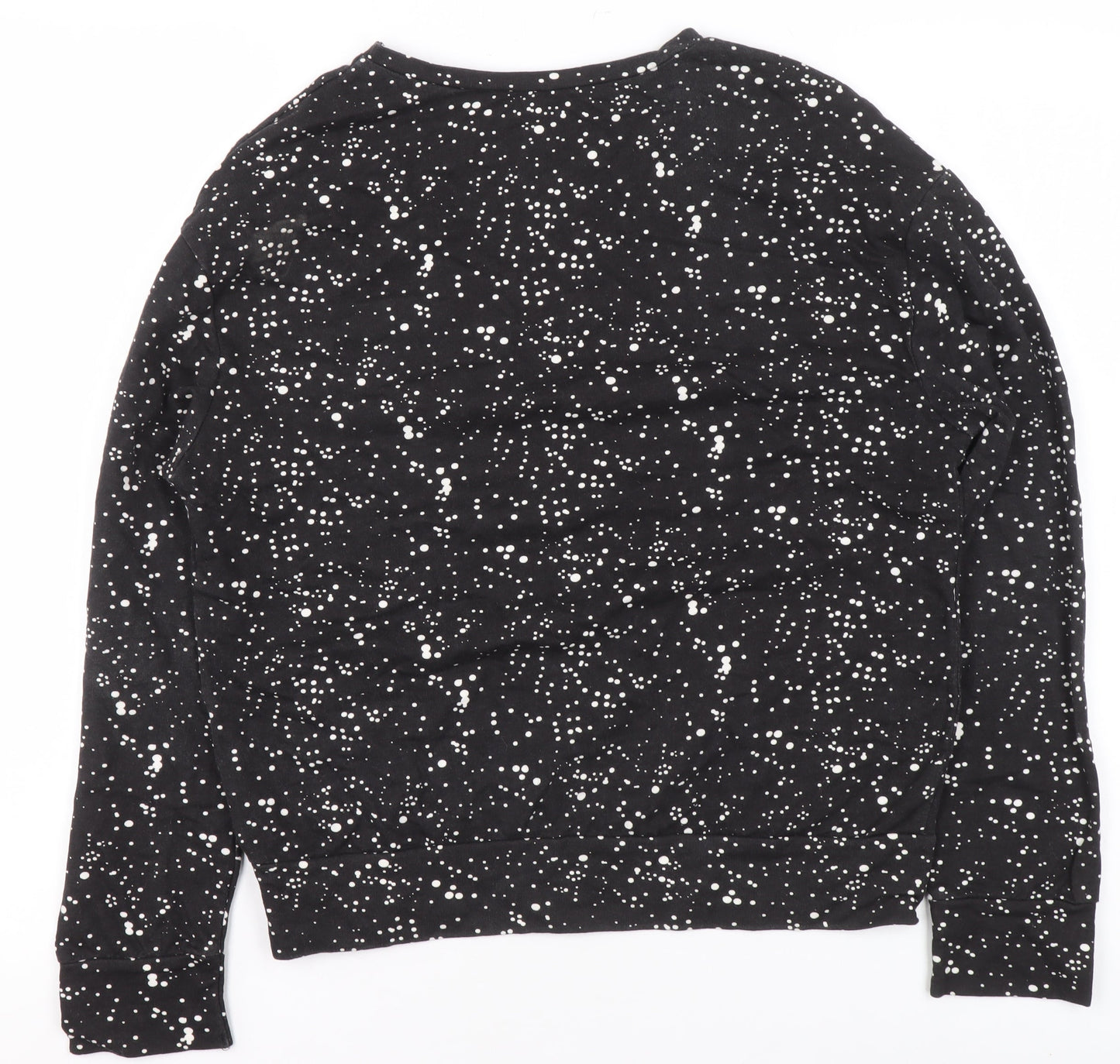 Atmosphere Women's Black Christmas Oh Deer Sweatshirt Size 6