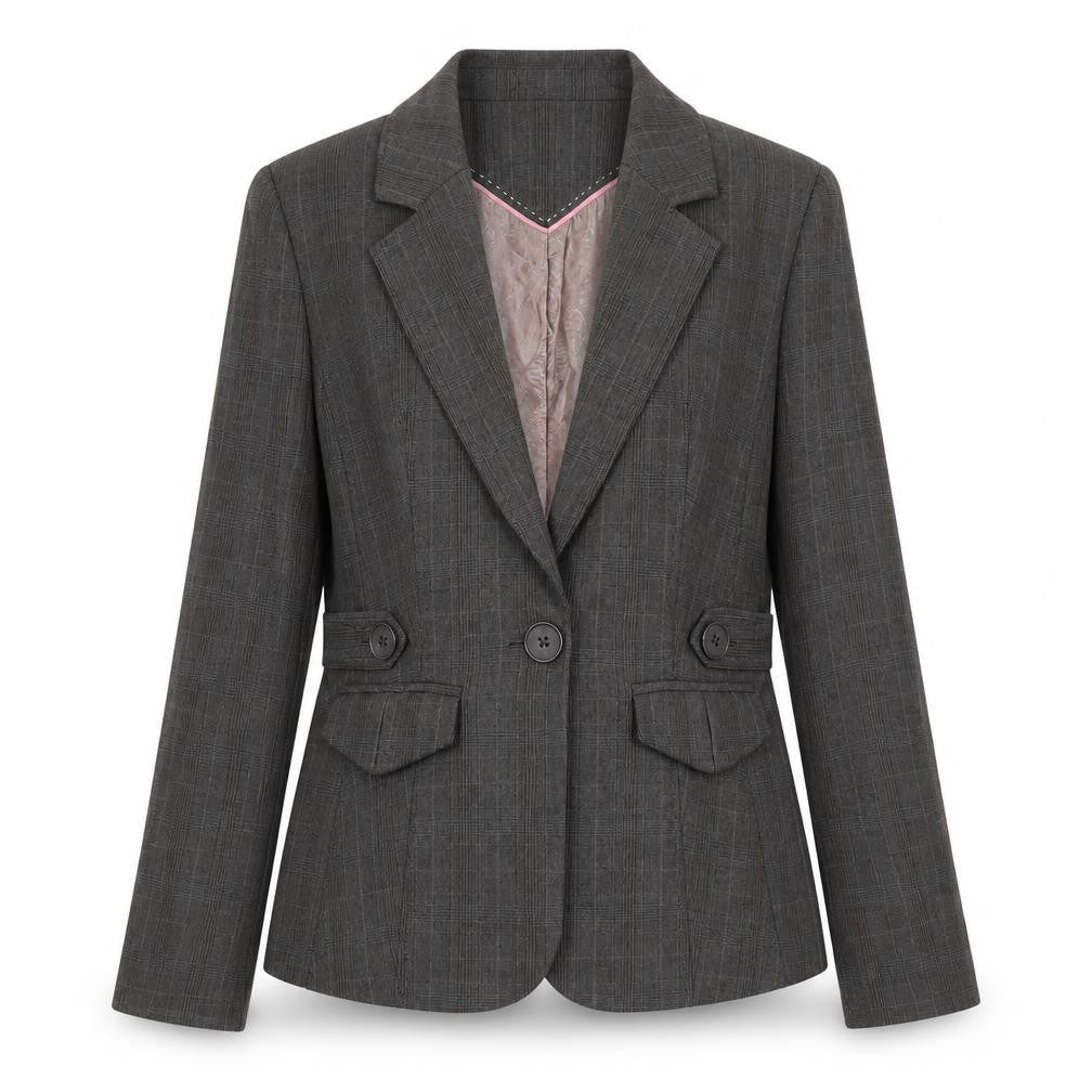 Next Petite Brown Check Tailored Blazer Size 8 Women’s Jacket