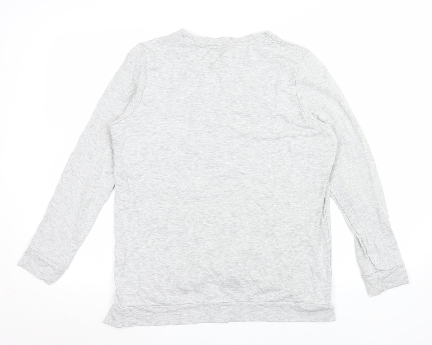 Oasis Womens Grey Merci Long Sleeve Casual T-Shirt Size M