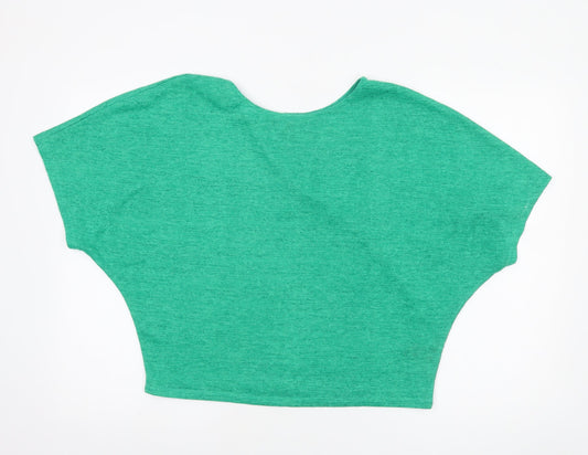 Next Women’s Green Cropped Jersey T-Shirt Size 12