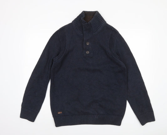 Designers at Debenhams Men's Blue Cotton Henley Jumper Medium