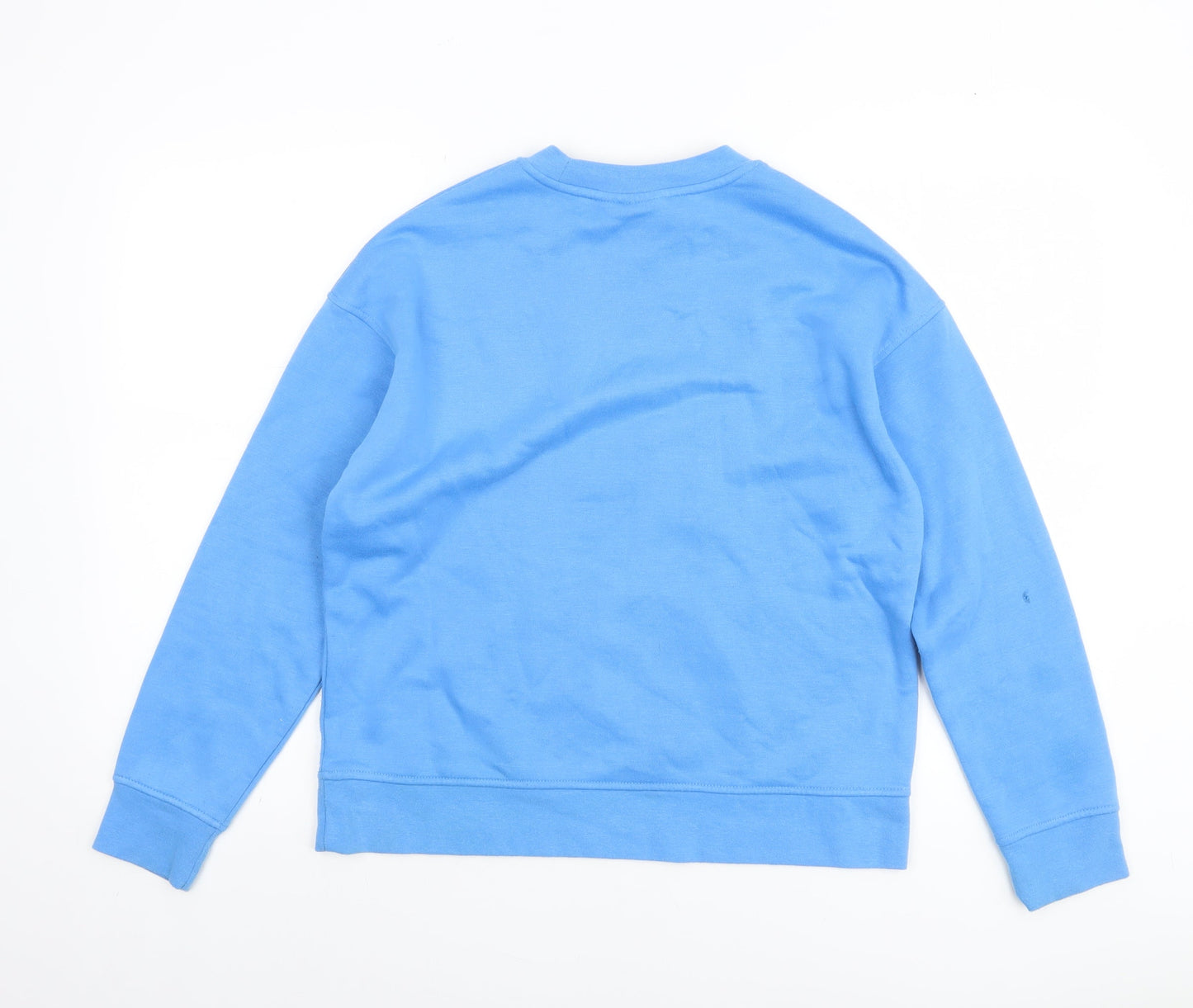 Disney Women Blue XS Pullover Sweatshirt Stitch Aloha Graphic