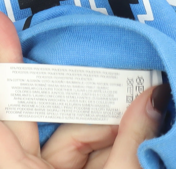 Disney Women Blue XS Pullover Sweatshirt Stitch Aloha Graphic