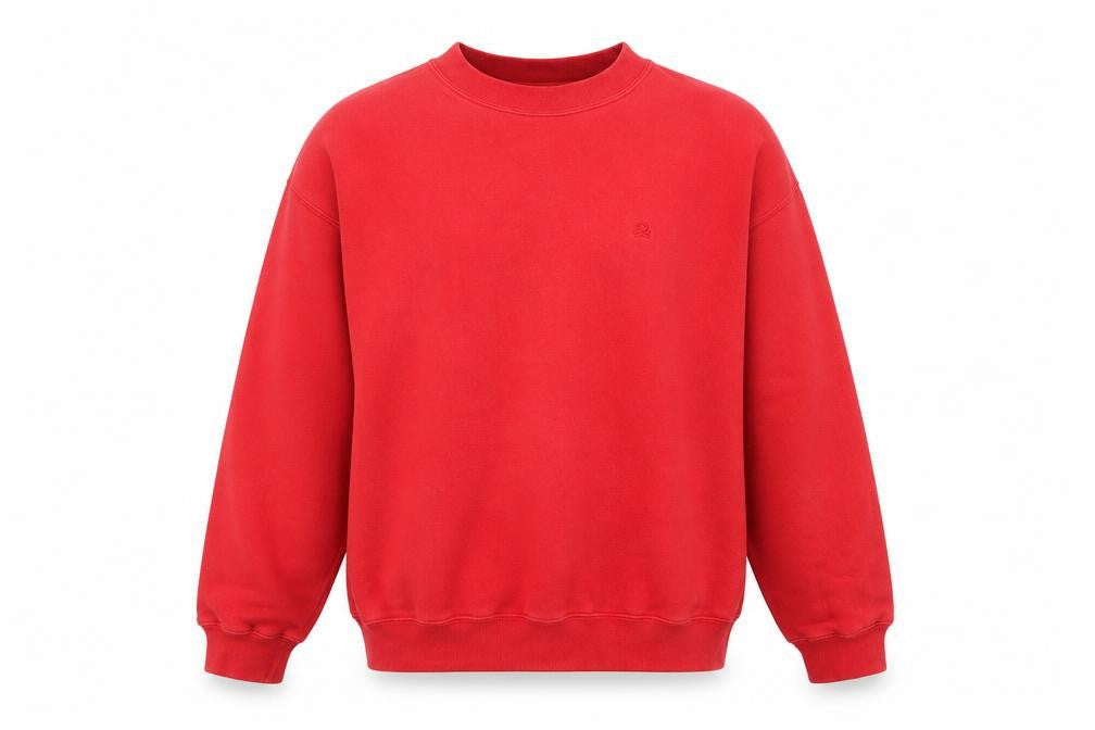 United Colors of Benetton Mens Red Small Crew Neck Pullover Sweatshirt