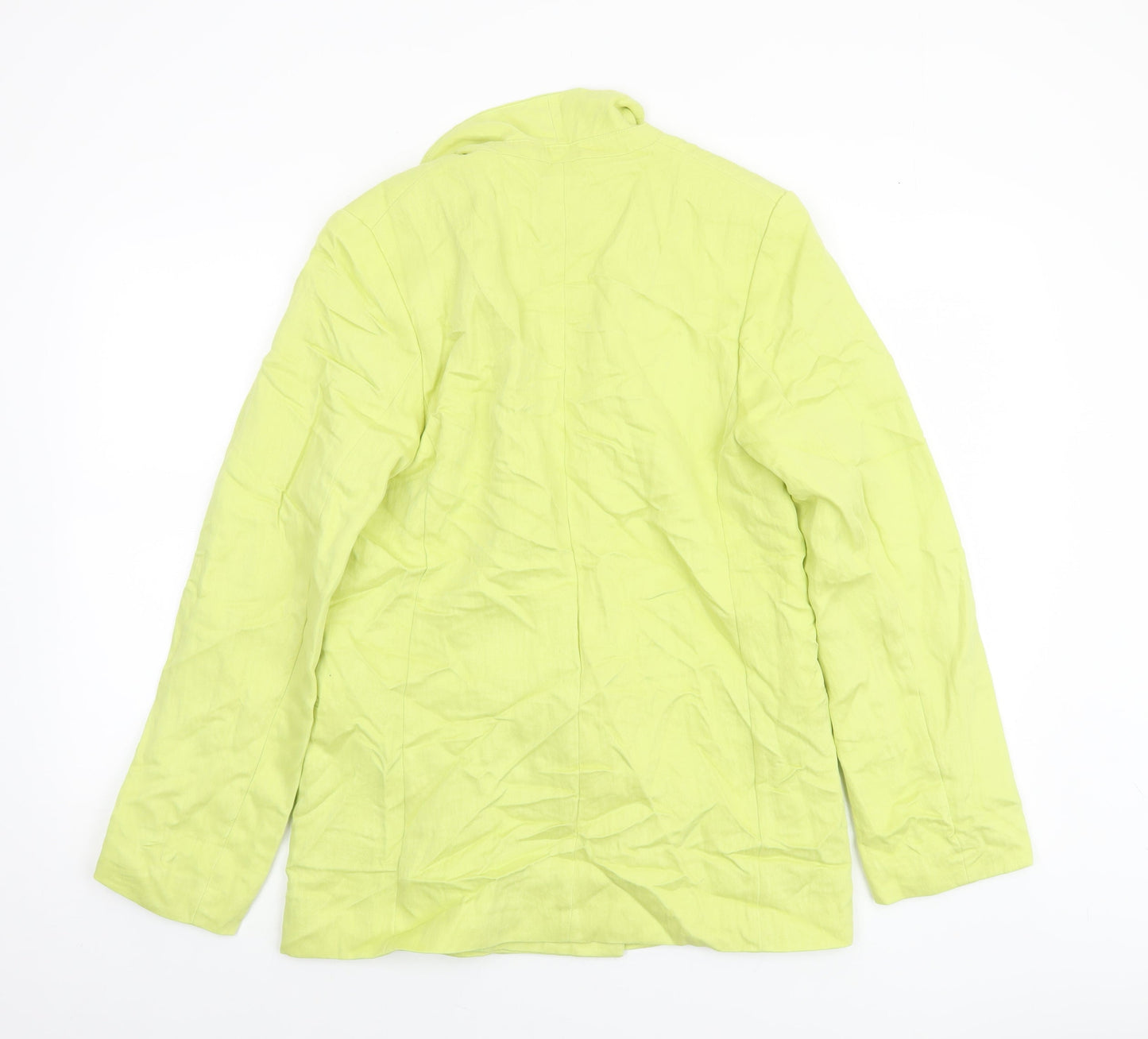 H&M Women Green Double-Breasted Blazer XS Regular Fit