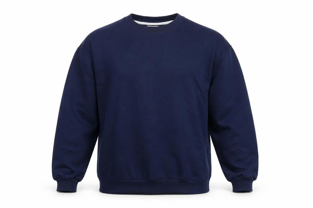 Anvil Mens Blue Large Crew Neck Pullover Sweatshirt